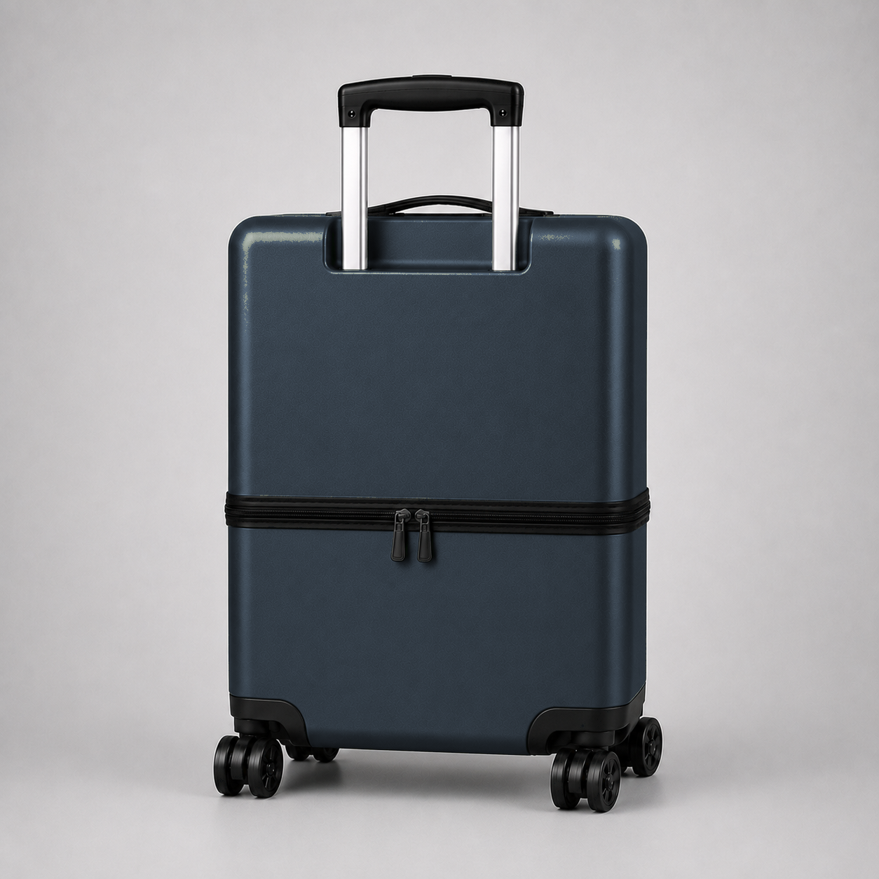 Uprijt carry-on rendering with a traditional telescoping handle
