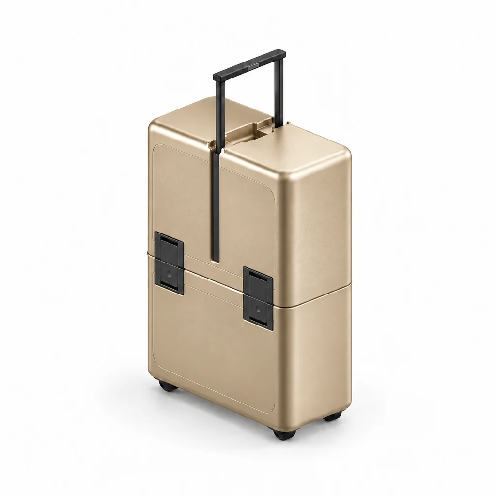 Champagne Uprijt carry-on suitcase finish